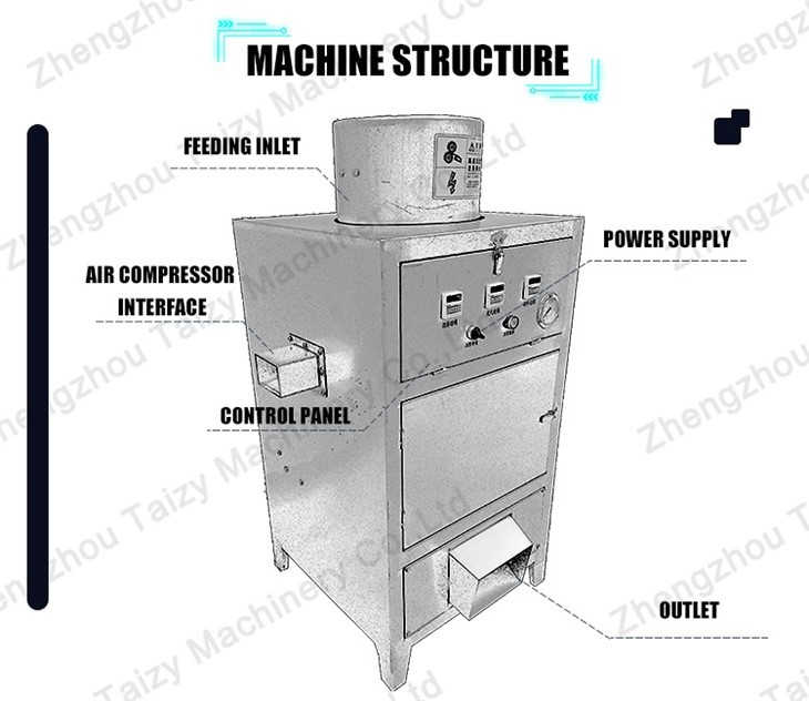 cashew peeling machine structure